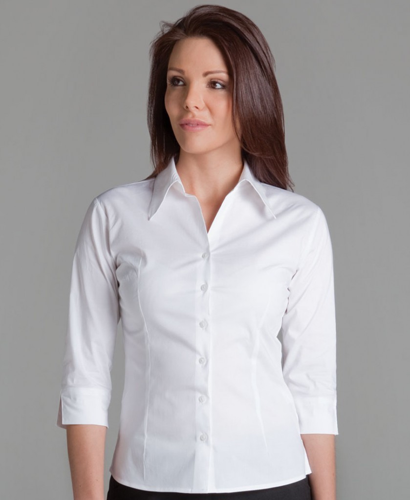 LADIES 3/4 FITTED SHIRT