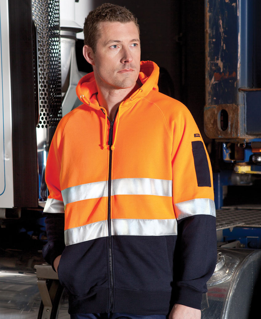 HI VIS (D+N) FLEECY HOODIE - FCW