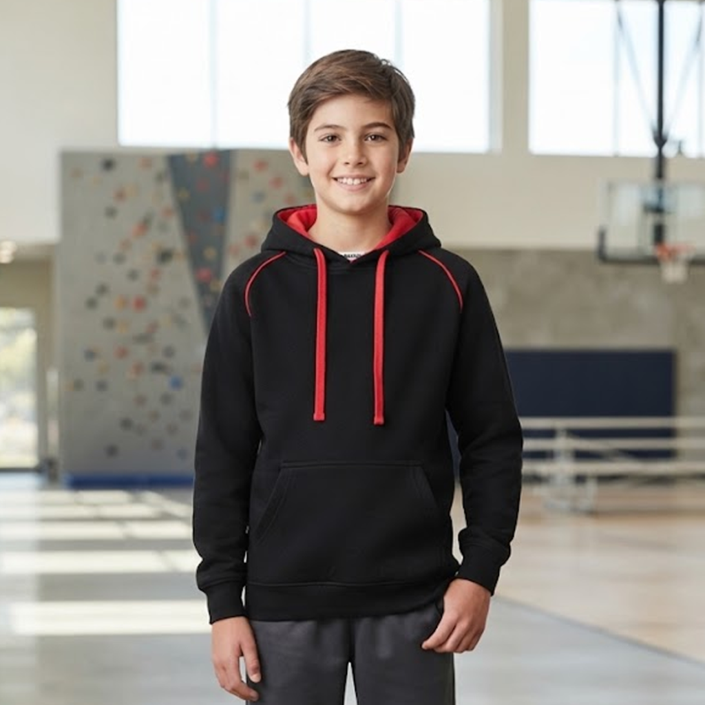 KIDS CONTRAST FLEECY HOODIE