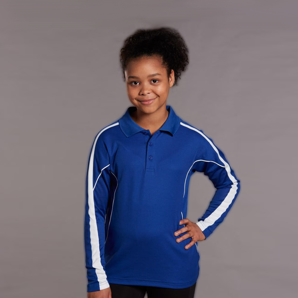 KIDS FASHION LONG SLEEVE POLO