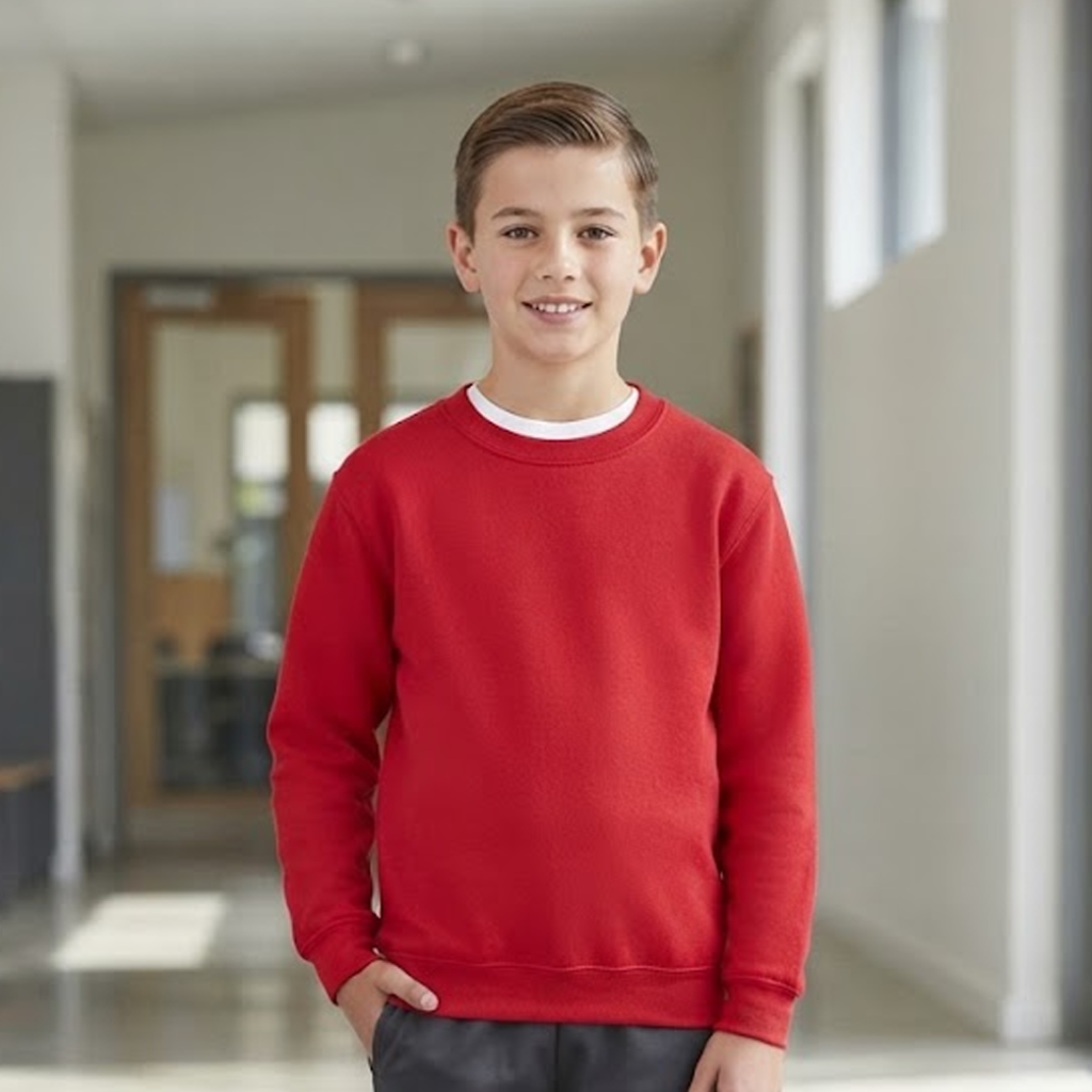 KIDS FLEECY CREW NECK SWEATER