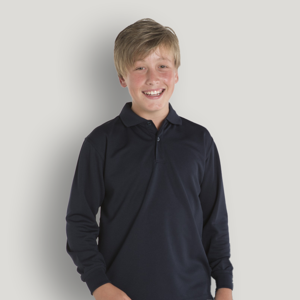 KIDS L/S POLY POLO