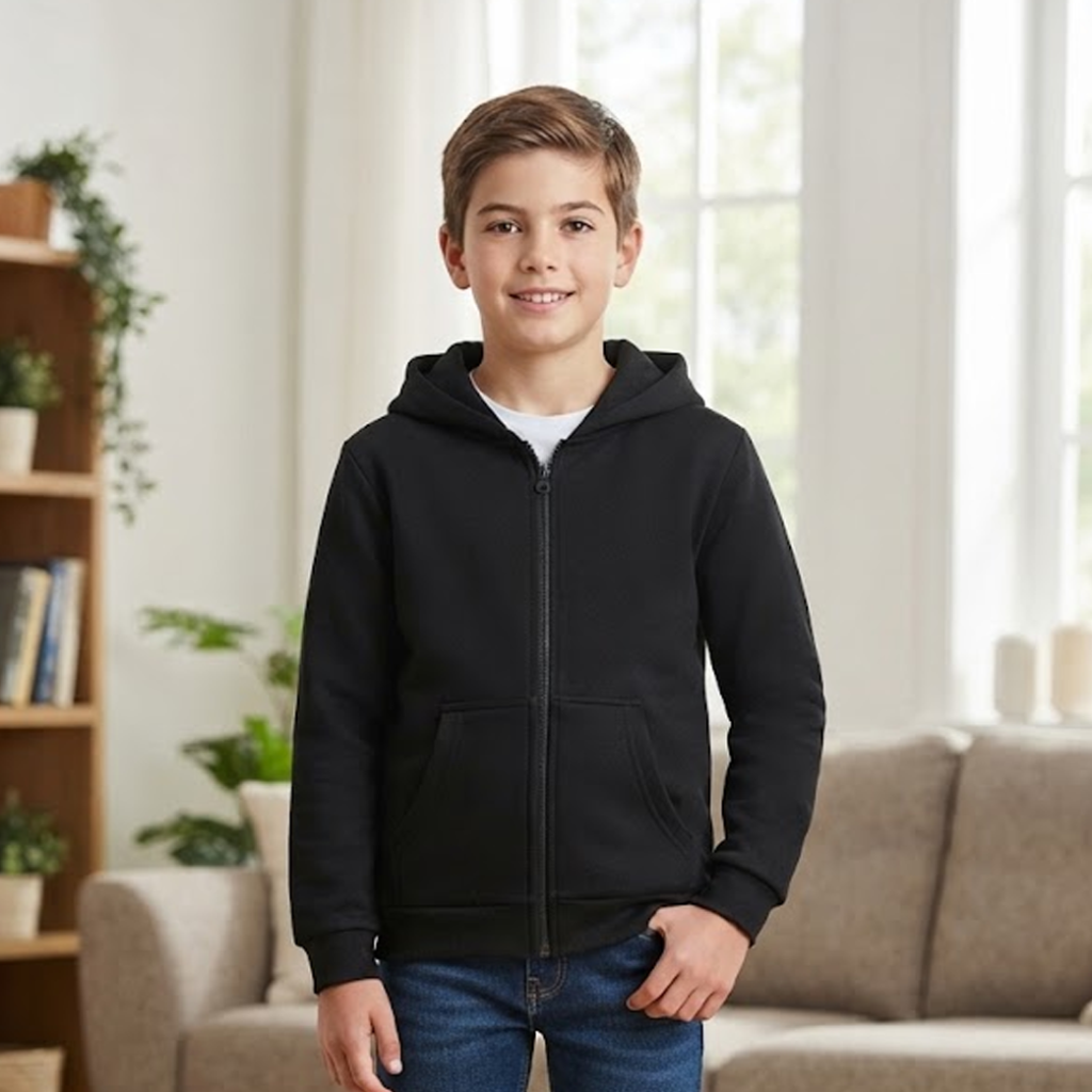 KIDS P/C FULL ZIP HOODIE