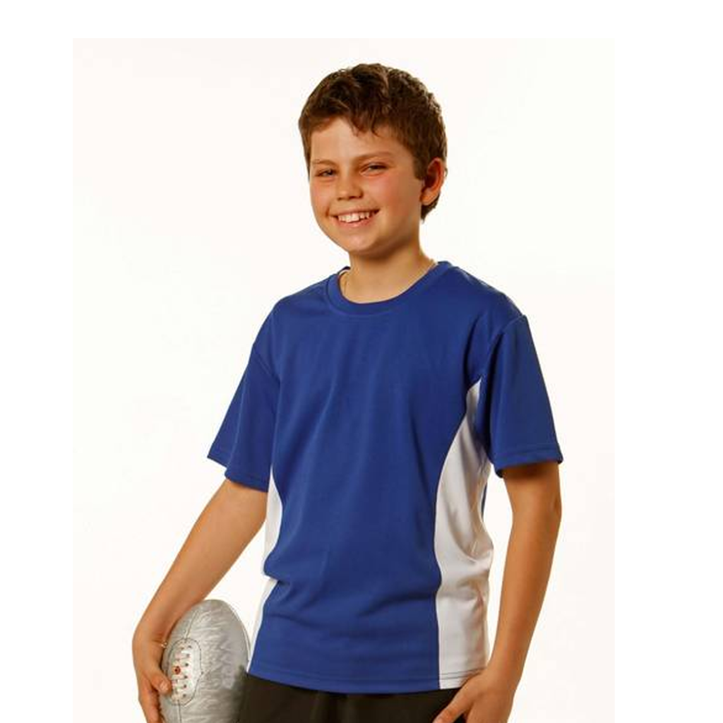 (Kids’ Unisex) CoolDry® Mesh Contrast Tee