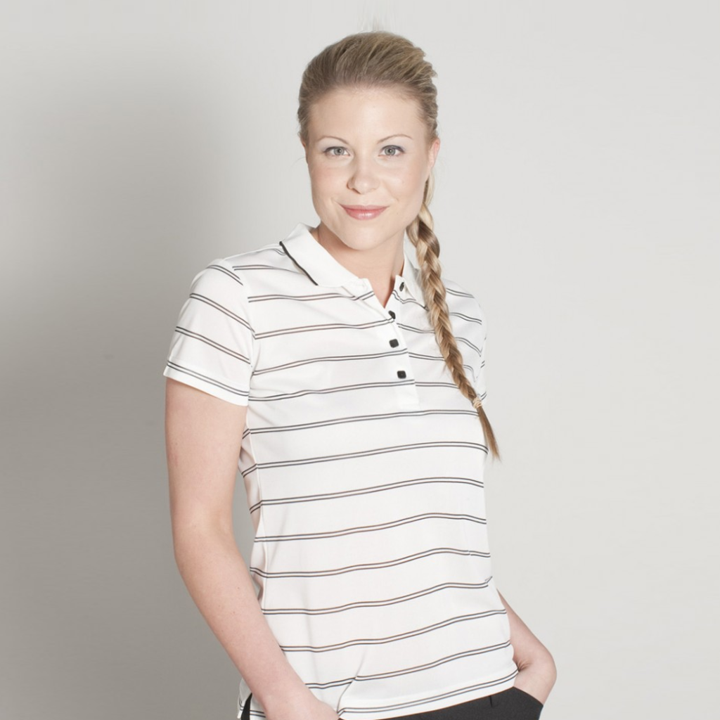 LADIES ALT STRIPE POLO