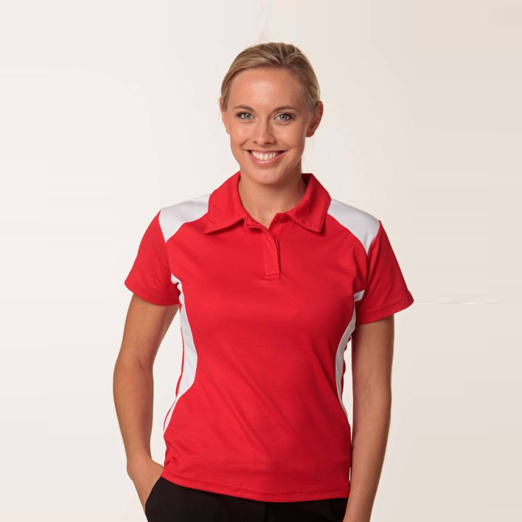LADIES CONTRAST SHORT SLEEVE POLO