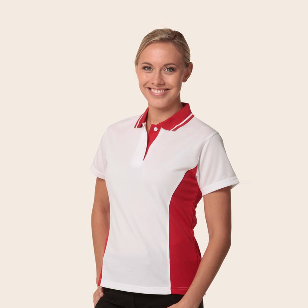 LADIES CONTRAST SHORT SLEEVE POLO
