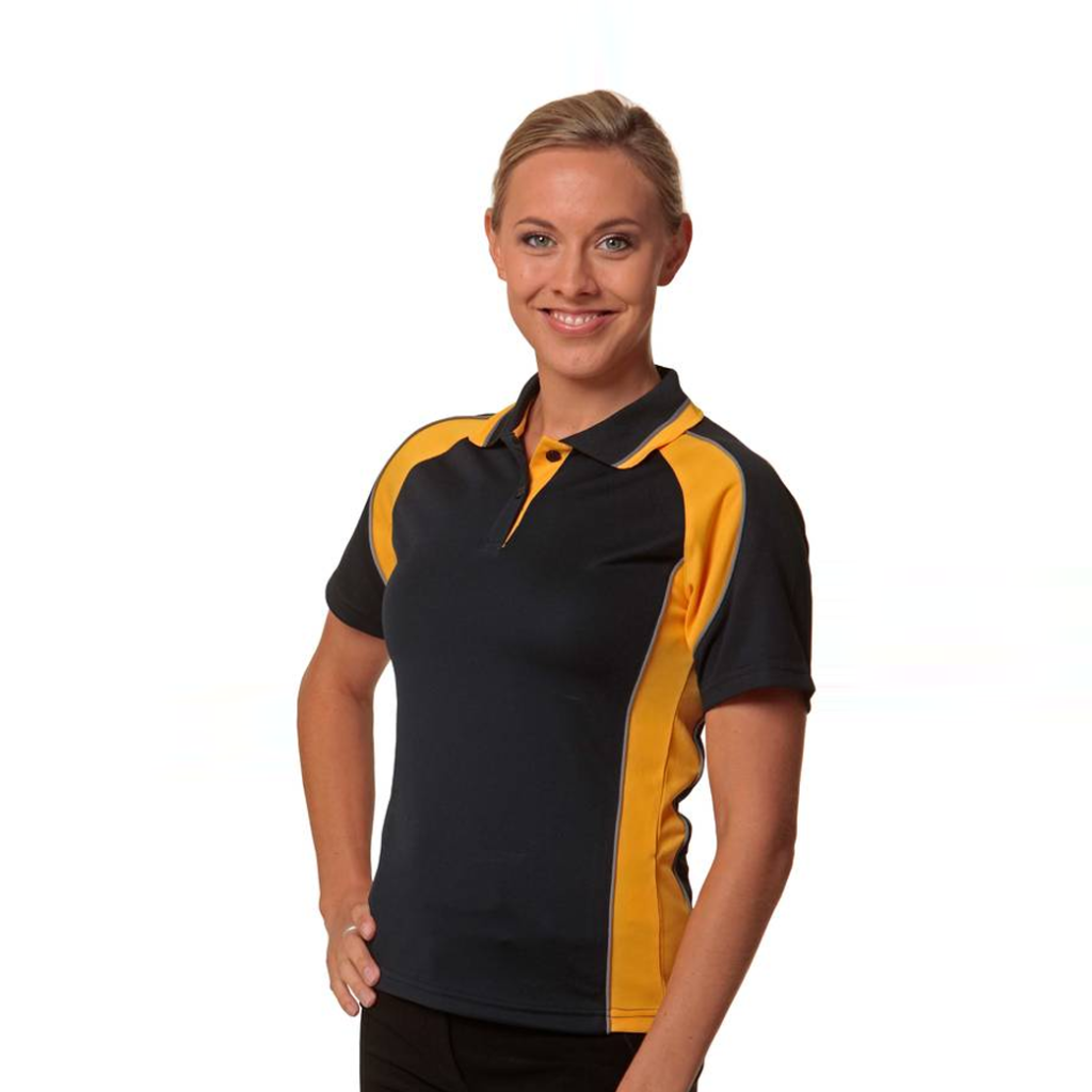 LADIES MINI WAFFLE SHORT SLEEVE POLO