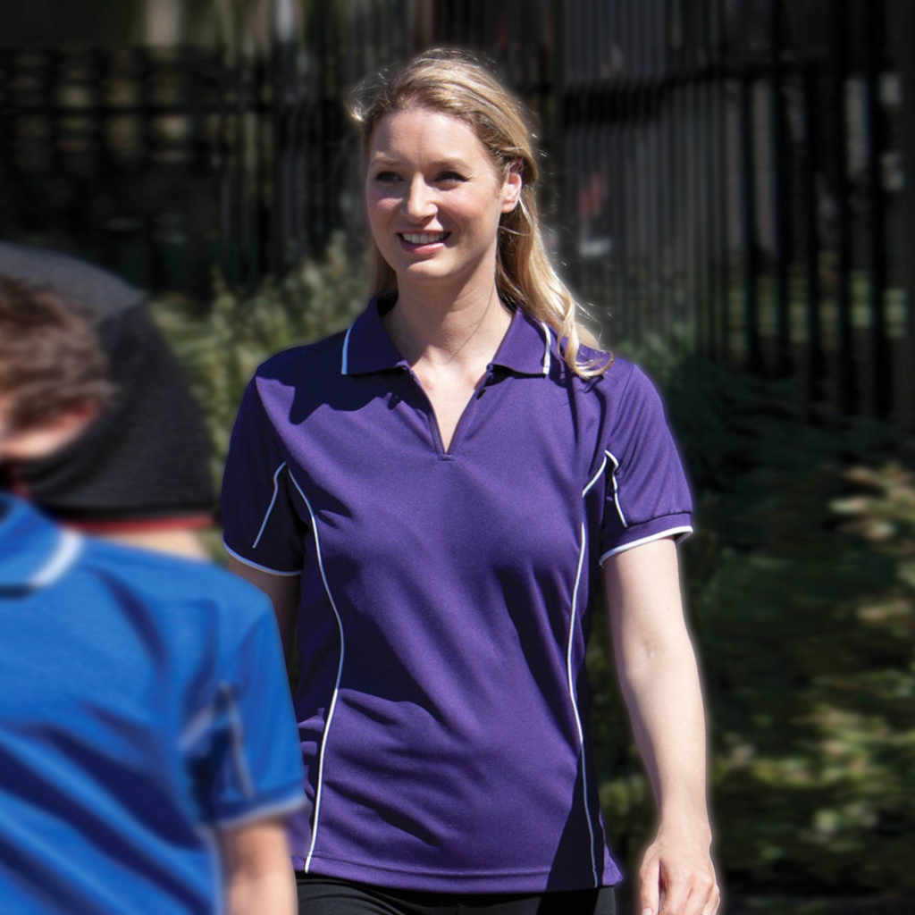 LADIES PIPING POLO
