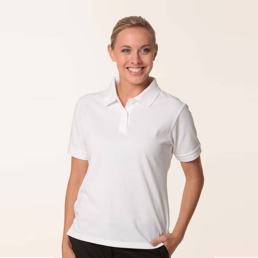 LADIES TIGHT PIQUE KNIT SHORT SLEEVE POLO