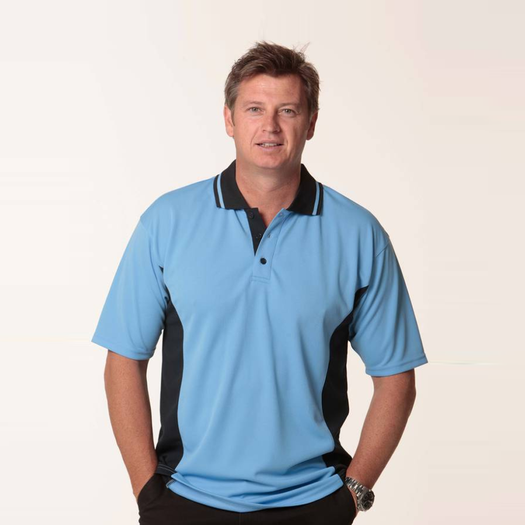 MENS CONTRAST SHORT SLEEVE POLO