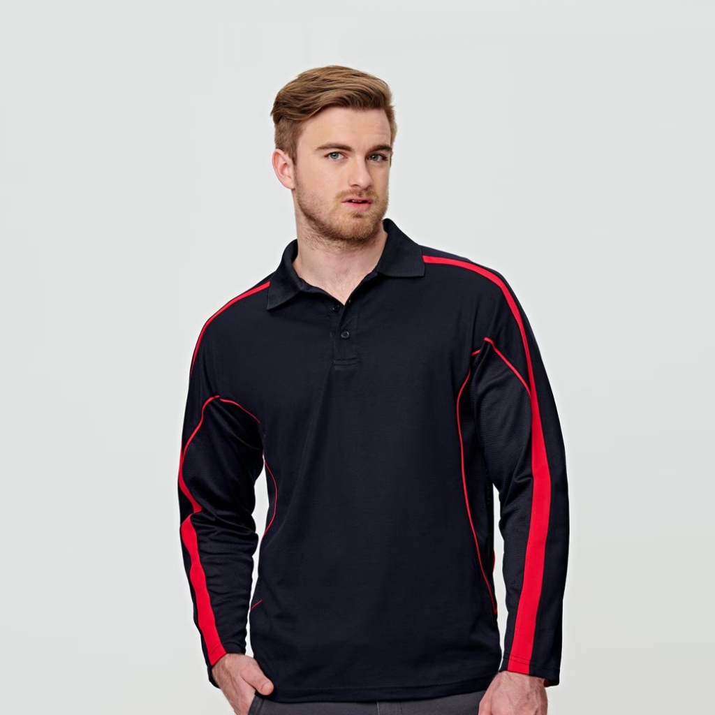 MENS FASHION LONG SLEEVE POLO