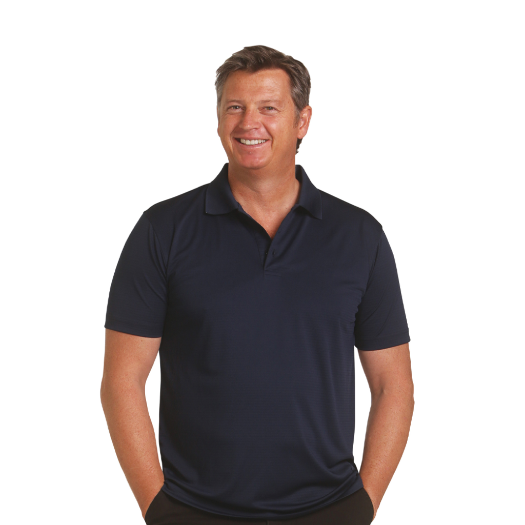 MENS TEXTURED POLO