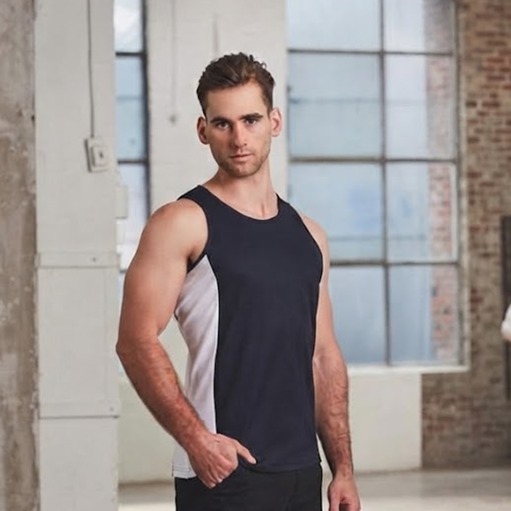 Men’s Contrast Cool Dry® Mesh Singlet