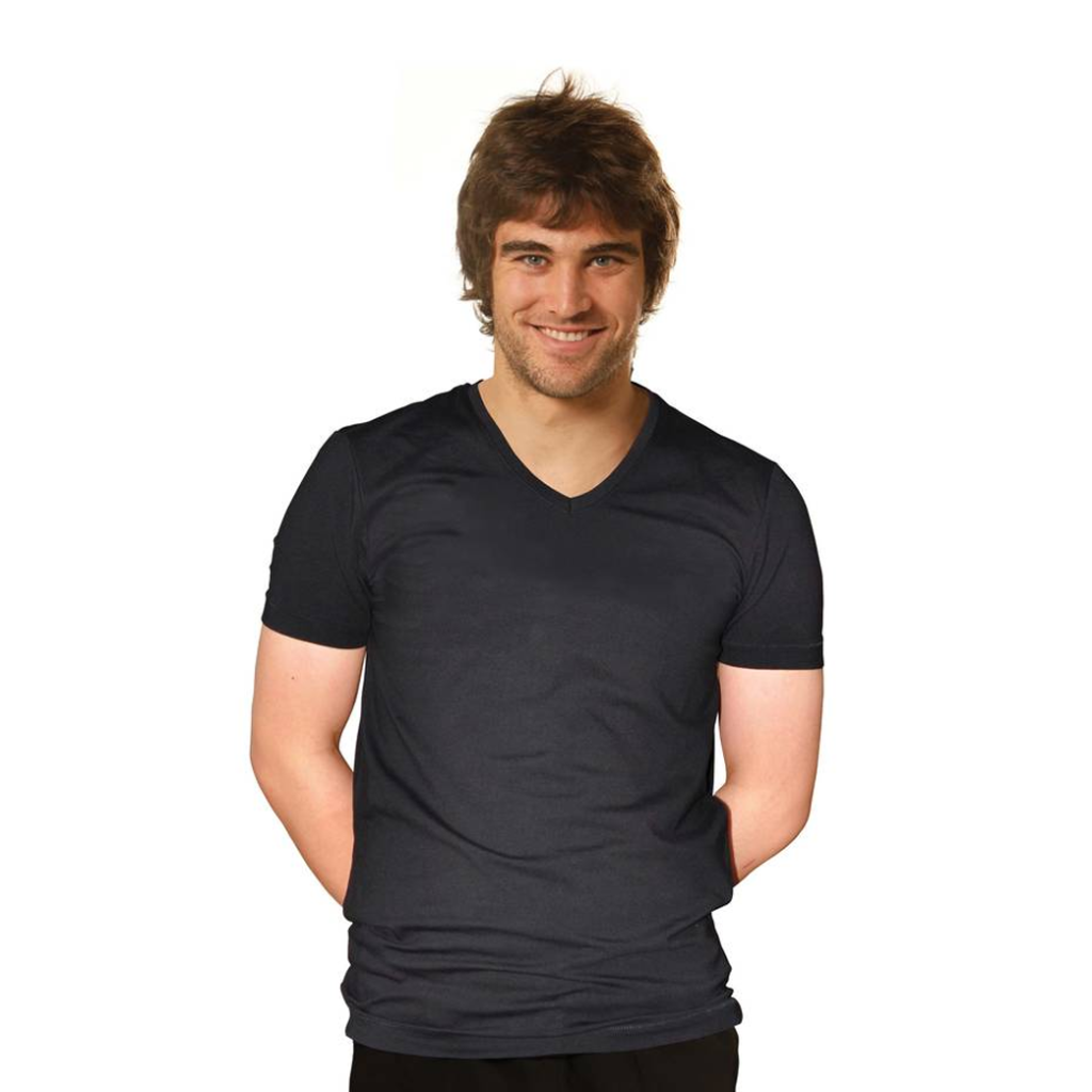 Men’s Cotton Stretch V-Neck Short Sleeves Tee Shirt