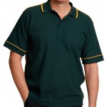 FCW - MENS MINI-WAFFLE CONTRAST PIPING POLO