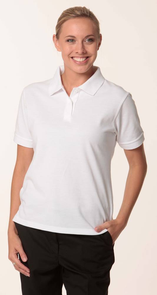 LADIES TIGHT PIQUE KNIT SHORT SLEEVE POLO