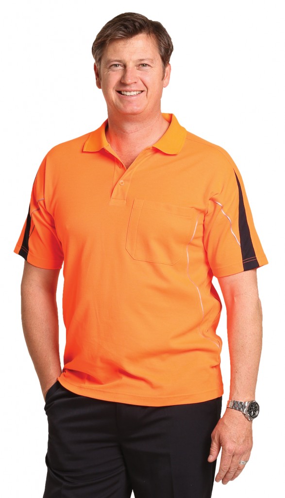 Men’s TrueDry® Hi-Vis Polo with Reflective Piping