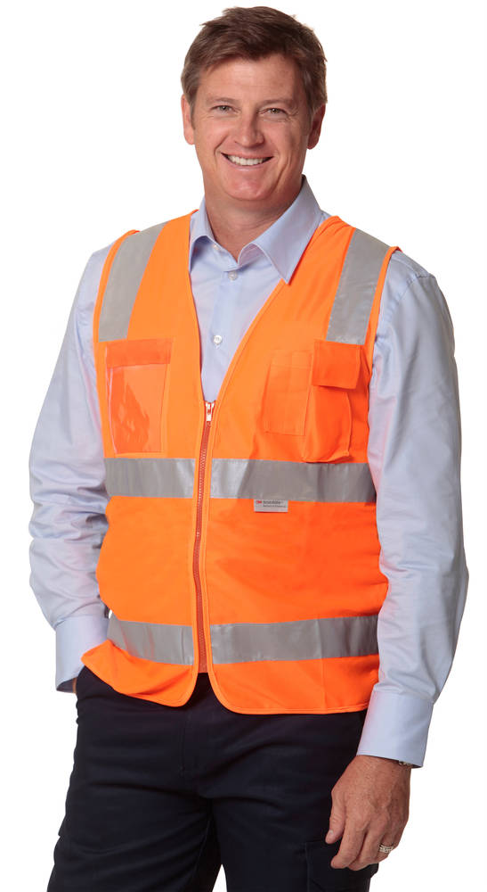 High Visibility Safety Vest with chest pockets and 3M Tapes