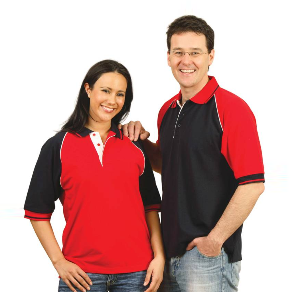 TRI COLOUR RAGLAN POLO UNISEX
