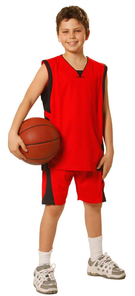 Kids’ CoolDry® Basketball Contrast Colour Singlet