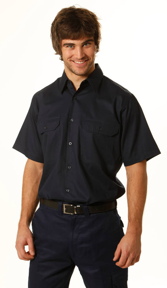 Cool-Breeze Cotton Short Sleeve Work Shirt