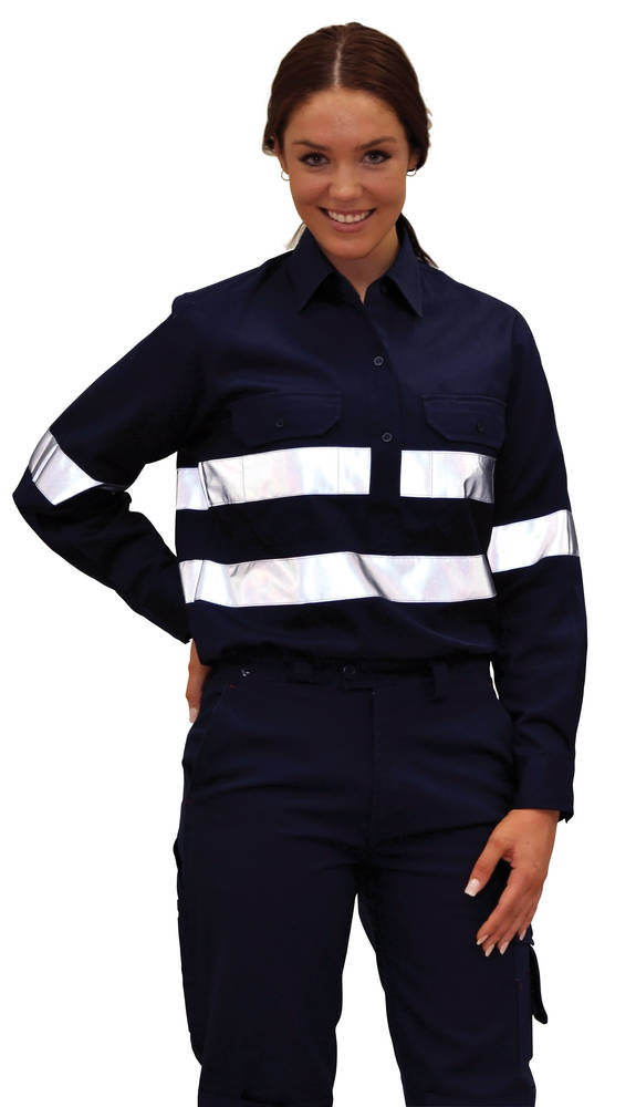 High Visibility Cotton Twill Safety Shirts with 3M Tapes