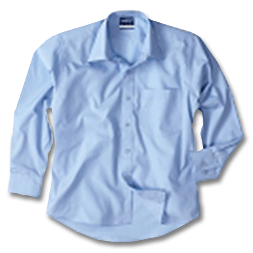 Boys classic long sleeved polyester cotton shirt