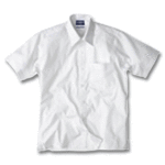 FCW - Boys straight hem polyester cotton poplin shirts