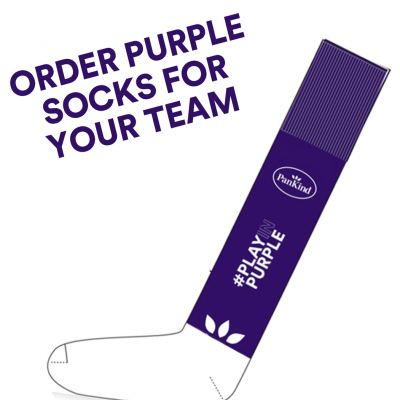 #PlayinPurple for pancreatic cancer <br/> PanKind Foundation Purple Socks