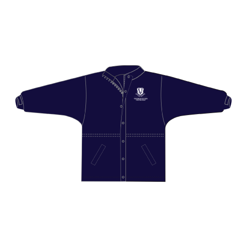 Unisex College Oxford Jacket with Logo – Navy
