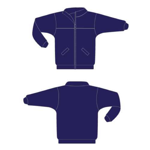 Unisex Polar Fleece Jacket with Logo – Navy