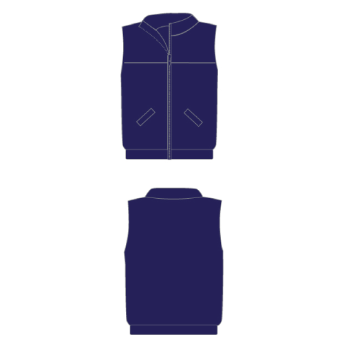 Unisex Polar Fleece Vest with Logo – Navy