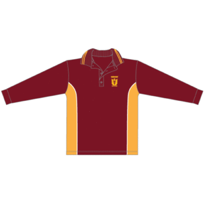 2019 Grade 6 Polo Long Sleeve - Maroon/Gold