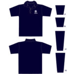 FCW - Unisex College Polo Long Sleeve with Logo – Navy