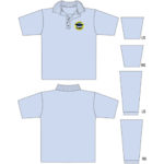 FCW - Unisex Polo Shirt Long Sleeve with Logo – Sky Blue