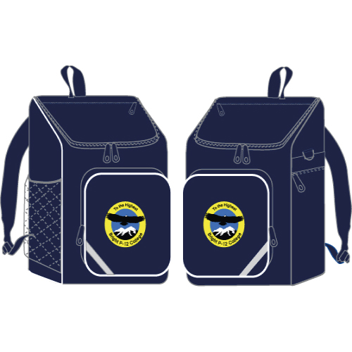 Secondary Backpack with Logo – Navy