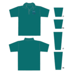 FCW - Unisex School Polo Short Sleeve with Logo (Cotton) – Teal Green