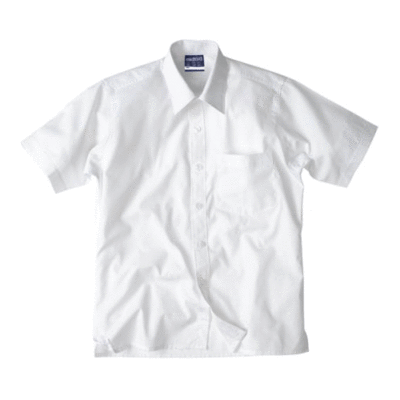 Unisex Shirt Short Sleeve with Emblem - White