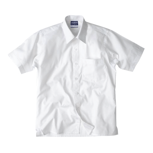 Unisex Shirt Short Sleeve with Emblem – White