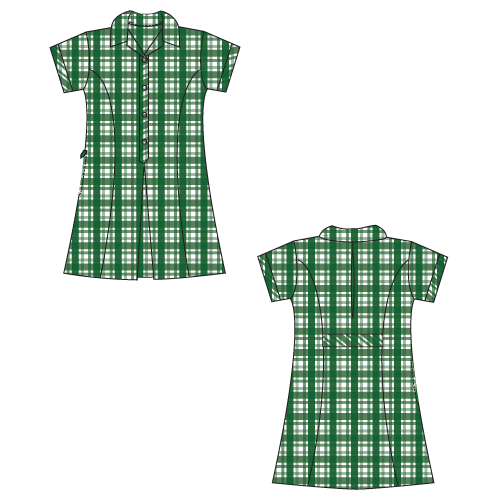 Summer Dress – Green/White
