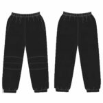 FCW - Unisex Trackpants Double Knee with CUFF – Black