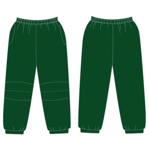 Unisex Trackpants Double Knee with CUFF – Green