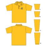 FCW - Unisex School Polo Long Sleeve with Logo – Gold Gref:9335LS/FCW