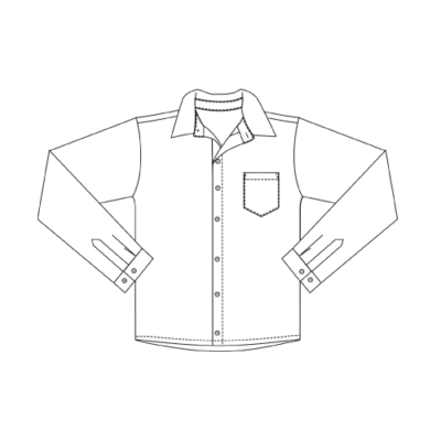 Unisex Shirt Long Sleeve with Logo - White