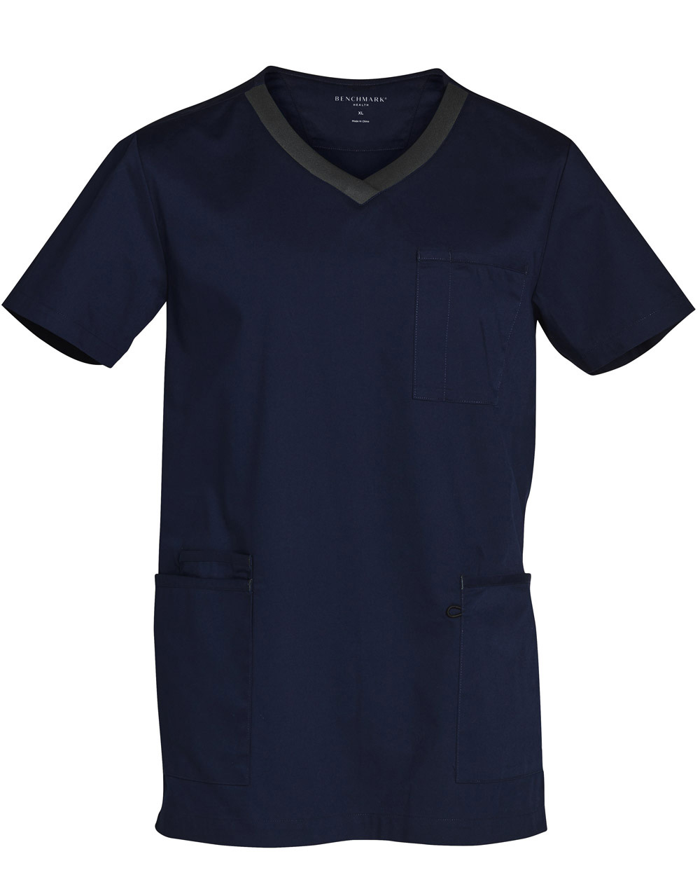 M7650/M7660 MENS & LADIES V-NECK CONTRAST TRIM SCRUB TOP