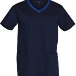 FCW - M7650/M7660 MENS & LADIES V-NECK CONTRAST TRIM SCRUB TOP