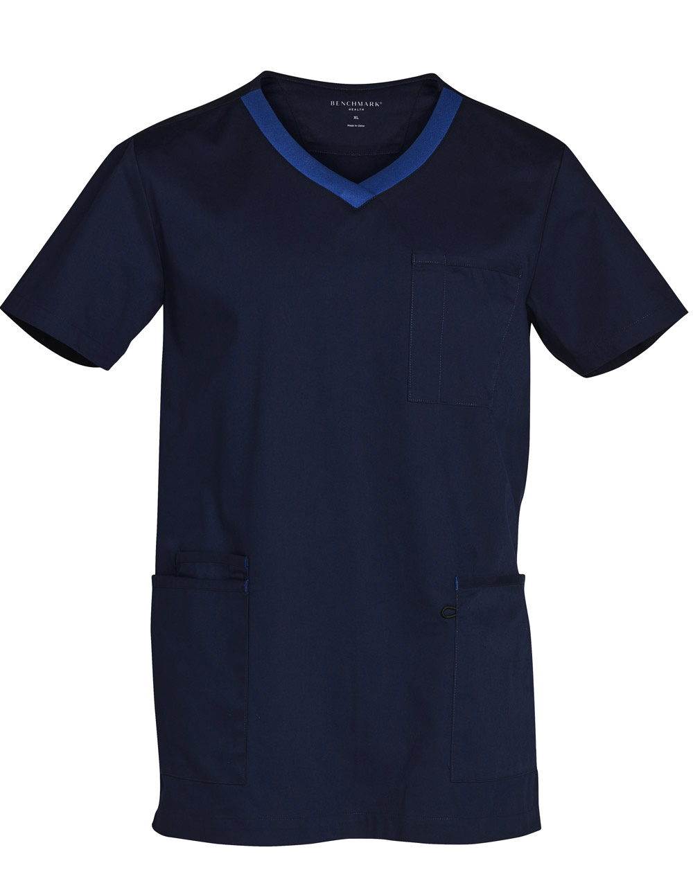 M7650/M7660 MENS & LADIES V-NECK CONTRAST TRIM SCRUB TOP