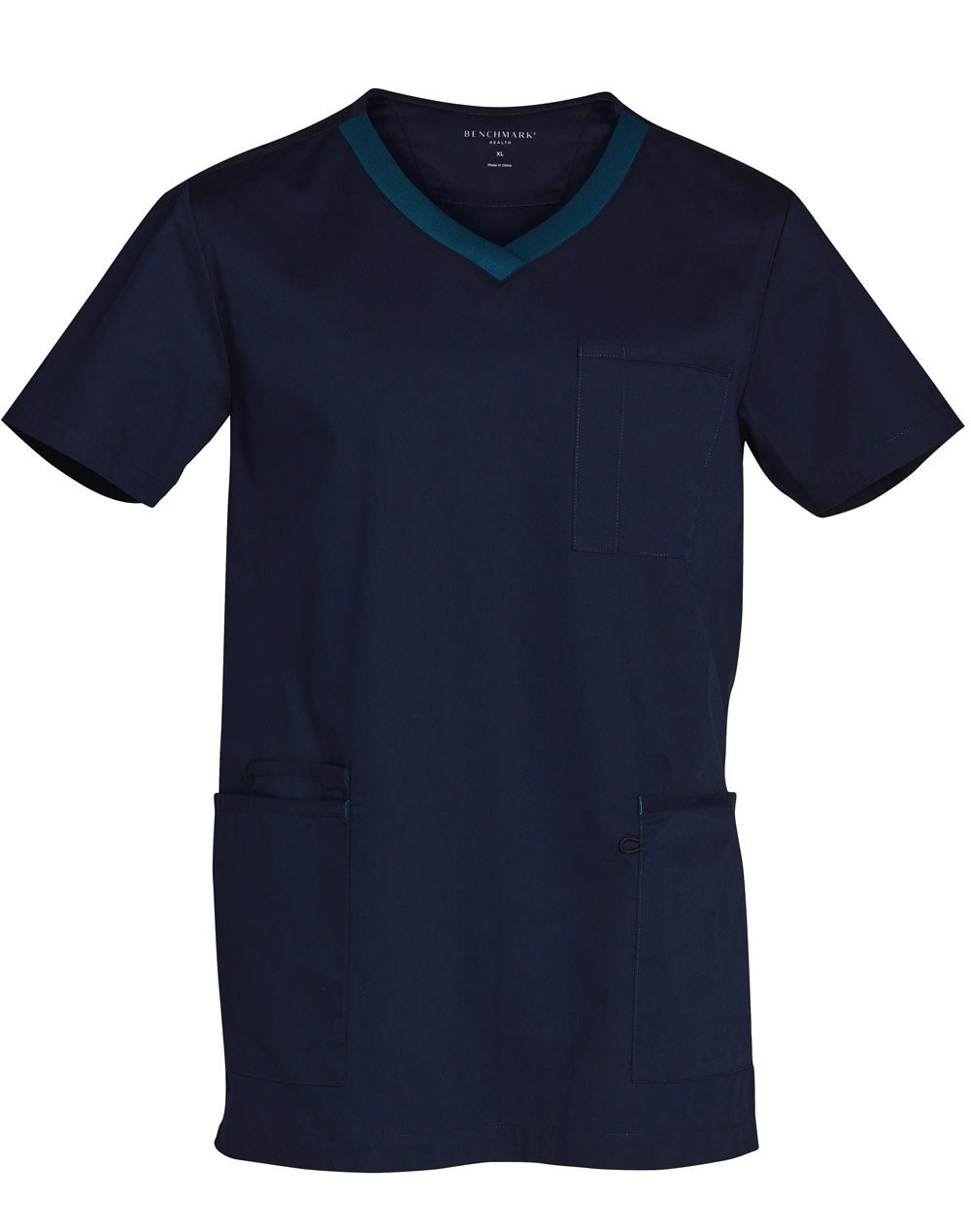 M7650/M7660 MENS & LADIES V-NECK CONTRAST TRIM SCRUB TOP