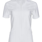 FCW - M8636S Women’s Full Zip Front Short Sleeve Tunic